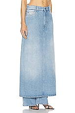 Jean Paul Gaultier Denim Pant Skirt in Light Blue, view 2, click to view large image.