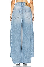 Jean Paul Gaultier Denim Pant Skirt in Light Blue, view 3, click to view large image.