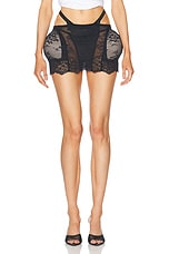 Jean Paul Gaultier X Shayne Oliver Lace Skirt in Black, view 1, click to view large image.