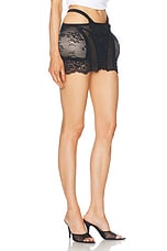 Jean Paul Gaultier X Shayne Oliver Lace Skirt in Black, view 2, click to view large image.