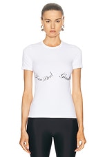 Jean Paul Gaultier Cotton Baby Tee Shirt in White & Black, view 1, click to view large image.