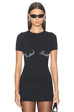 Jean Paul Gaultier Cotton Baby Tee Shirt in Black & White, view 1, click to view large image.