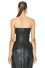Jean Paul Gaultier Leather Buckle Top in Black, view 3, click to view large image.