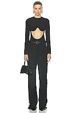 Jean Paul Gaultier Madonna Inspired Long Sleeve Bodysuit in Black, view 5, click to view large image.