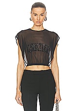 Jean Paul Gaultier Sequins Gaultier Sleeveless Top in Black, view 1, click to view large image.