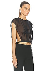Jean Paul Gaultier Sequins Gaultier Sleeveless Top in Black, view 2, click to view large image.