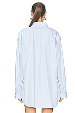 Jean Paul Gaultier Madonna Trompe L'oeil Shirt in Baby Blue & Black, view 3, click to view large image.
