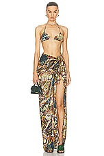 Jean Paul Gaultier Papillon Bikini Set in Yellow & Multicolor, view 4, click to view large image.