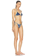 Jean Paul Gaultier Papillon Bikini Set in Blue & Multicolor, view 2, click to view large image.