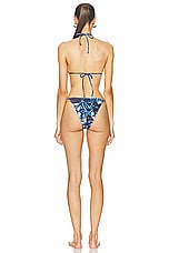 Jean Paul Gaultier Papillon Bikini Set in Blue & Multicolor, view 3, click to view large image.