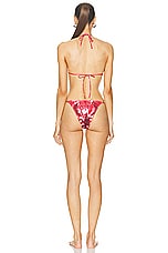 Jean Paul Gaultier Diablo Bikini Set in White & Red, view 3, click to view large image.