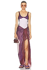 Jean Paul Gaultier Cartouche One Piece Swimsuit in Red, White, & Burgundy, view 4, click to view large image.