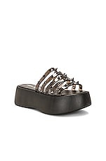 Jean Paul Gaultier x Melissa Becky Punk Love Slide in Black, view 2, click to view large image.