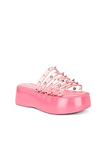 Jean Paul Gaultier x Melissa Becky Punk Love Slide in Pink, view 2, click to view large image.
