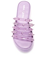 Jean Paul Gaultier x Melissa Becky Punk Love Slide in Lila, view 4, click to view large image.