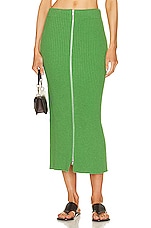 Jil Sander Midi Skirt in Light Pastel Green, view 1, click to view large image.