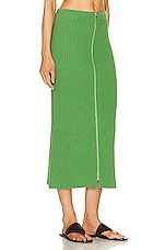 Jil Sander Midi Skirt in Light Pastel Green, view 3, click to view large image.