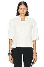 Jil Sander Short Sleeve Top in Off White, view 1, click to view large image.