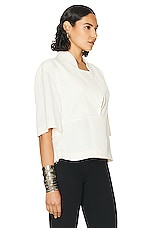 Jil Sander Short Sleeve Top in Off White, view 2, click to view large image.
