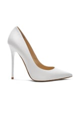 Jimmy Choo Anouk 120 Leather Pumps in Optic White, view 1, click to view large image.