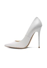 Jimmy Choo Anouk 120 Leather Pumps in Optic White, view 5, click to view large image.