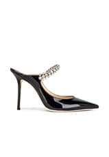 Jimmy Choo Bing 100 Patent Leather Mule in Black, view 1, click to view large image.