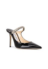 Jimmy Choo Bing 100 Patent Leather Mule in Black, view 2, click to view large image.