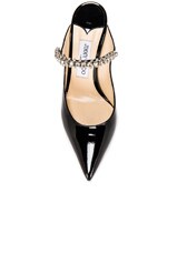 Jimmy Choo Bing 100 Patent Leather Mule in Black, view 4, click to view large image.