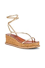Jimmy Choo Drive 60 Sandal in Gold, view 2, click to view large image.