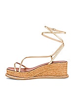 Jimmy Choo Drive 60 Sandal in Gold, view 3, click to view large image.