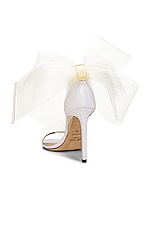 Jimmy Choo Aveline 100 Sandal in Latte, view 3, click to view large image.