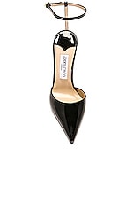Jimmy Choo Blake 100 Patent Leather Wedge in Black, view 4, click to view large image.