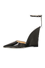 Jimmy Choo Blake 100 Patent Leather Wedge in Black, view 5, click to view large image.