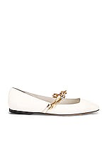 Jimmy Choo Diamond Tilda Leather Ballet Flat in Latte, view 1, click to view large image.