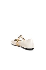 Jimmy Choo Diamond Tilda Leather Ballet Flat in Latte, view 3, click to view large image.