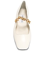 Jimmy Choo Diamond Tilda Leather Ballet Flat in Latte, view 4, click to view large image.