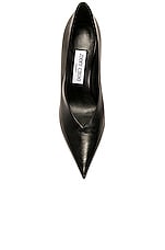 Jimmy Choo Maryanne 100 Leather Pump in Black, view 4, click to view large image.