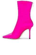 Jimmy Choo Agathe 100 Satin Boot in Fuchsia, view 5, click to view large image.