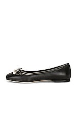 Jimmy Choo Elme Leather Ballet Flat in Black, view 5, click to view large image.