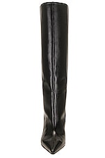 Jimmy Choo Blake 85 Leather Wedge Boot in Black, view 4, click to view large image.