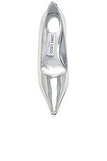 Jimmy Choo Ixia 95 Pump in Silver, view 4, click to view large image.