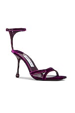 Jimmy Choo Ixia 90 Sandal in Boysenberry, view 2, click to view large image.
