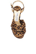 Jimmy Choo Heloise 120 Sandal in Natural Mix, view 4, click to view large image.