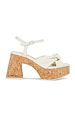 Jimmy Choo Heloise 95 Wedge in Latte, view 1, click to view large image.