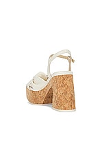 Jimmy Choo Heloise 95 Wedge in Latte, view 3, click to view large image.