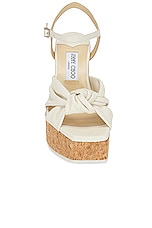 Jimmy Choo Heloise 95 Wedge in Latte, view 4, click to view large image.