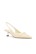 Jimmy Choo Amita 45 Slingback Pump in Natural & Latte, view 2, click to view large image.