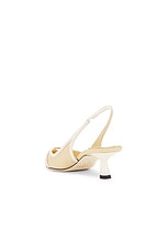 Jimmy Choo Amita 45 Slingback Pump in Natural & Latte, view 3, click to view large image.