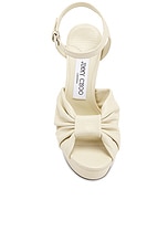 Jimmy Choo Heloise 120 Sandal in Bamboo, view 4, click to view large image.