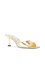 Jimmy Choo Skye 70 Sandal in Gold, view 2, click to view large image.